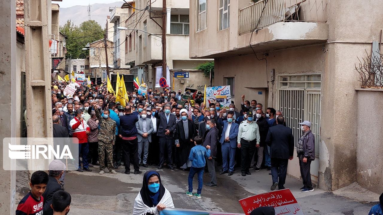 فریاد مرگ بر اسرائیل در دماوند طنین انداز شد