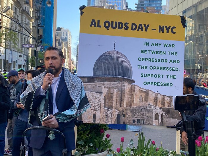 طنین فریاد آزادی قدس و اهتزار پرچم فلسطین توسط خاخامهای ضد صهونیسم در نیویورک