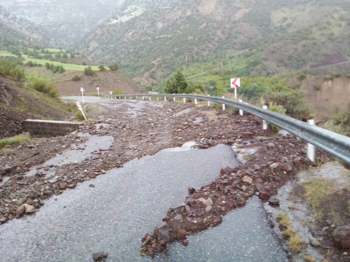 بارش رگباری باران و جاری شدن سیل در خلخال خسارات مالی برجای گذاشت