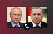 گفت وگوی اردوغان و پوتین درباره مسائل منطقه‌ای و جنگ اوکراین  