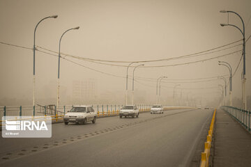 Dust storm in southwestern Iran