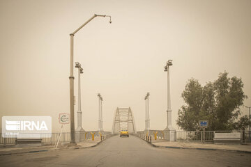 Dust storm in southwestern Iran