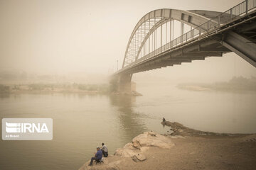 Dust storm in southwestern Iran