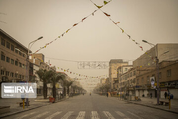 Dust storm in southwestern Iran