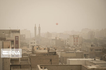 Dust storm in southwestern Iran