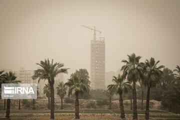 Dust storm in southwestern Iran