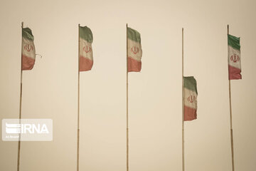 Dust storm in southwestern Iran