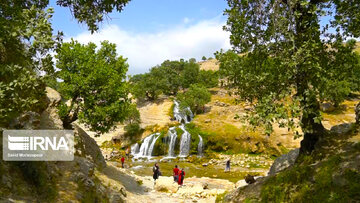 Koorel waterfall with rare beauty in southwest Iran