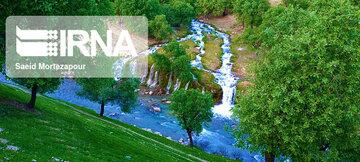 Koorel waterfall with rare beauty in southwest Iran