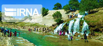 Koorel waterfall with rare beauty in southwest Iran