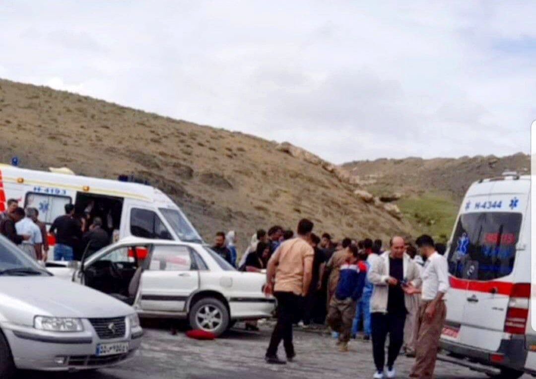 حادثه رانندگی در جاده دیواندره به سنندج منجر به مرگ ۲ نفر شد