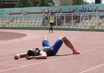 نمایی از رقابت‌های دو و میدانی قهرمانی کشور در خرم‌آباد