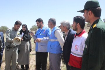 مانور اطفای حریق در جنگل باغشادی چاهک در شهرستان خاتم  برگزار شد