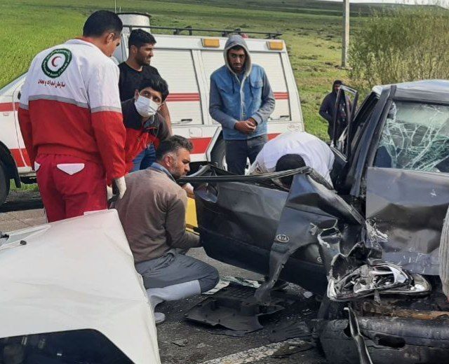 حادثه رانندگی در شهرستان نیر یک فوتی و سه مصدوم برجا گذاشت