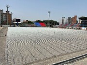 ورزشگاه شهید وطنی در آستانه مرحله کاشت بذر چمن 
