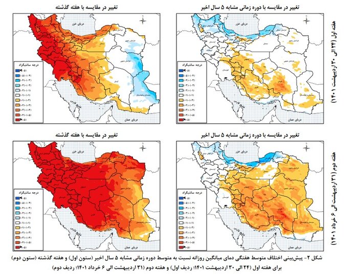 دمای هوا در حوضههای آبریز از این هفته افزایش خواهد یافت