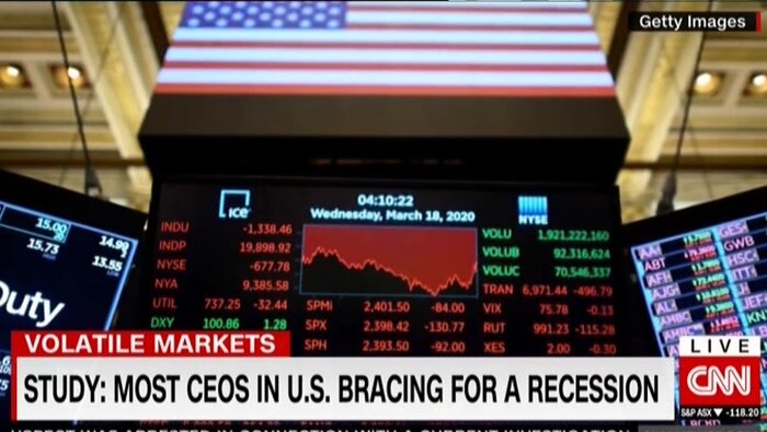 گزارش رسانه آمریکایی از سقوط سهام و بیم رکود اقتصادی در این کشور