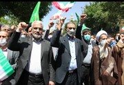 راهپیمایی مردم چهارمحال و بختیاری در محکومیت اقدامات هنجارشکنانه برپا شد