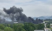 آتش سوزی بزرگ در نزدیکی فرودگاه ژنو 