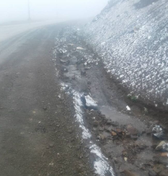 گردنه الماس خلخال سفیدپوش شد  گردنه الماس خلخال سفیدپوش شد