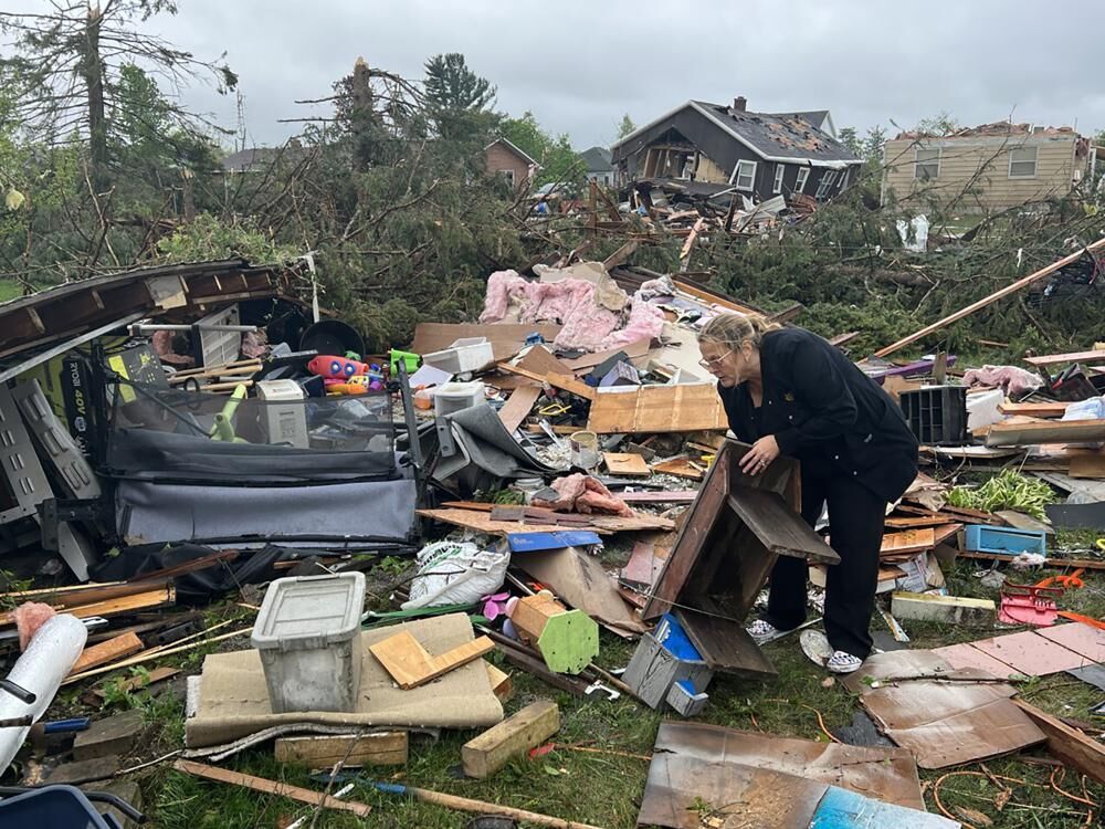 طوفان در میشیگان آمریکا دو کشته و ۴۰ مجروح بر جا گذاشت