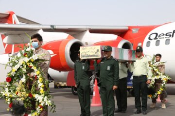 ورود پیکر مطهر یک شهید گمنام به هرمزگان