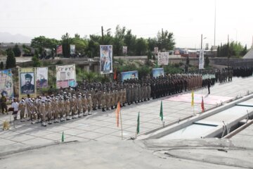 صبحگاه مشترک درپارک موزه دفاع مقدس سمنان