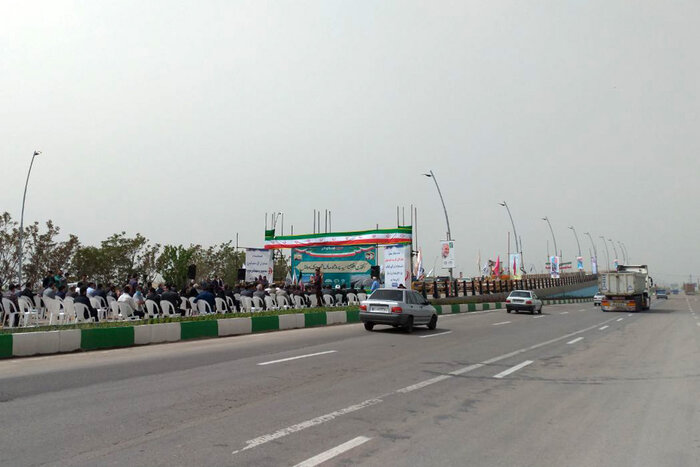 پل "سردار سلیمانی" در ورودی شرقی شهر اردبیل بهرهبرداری شد