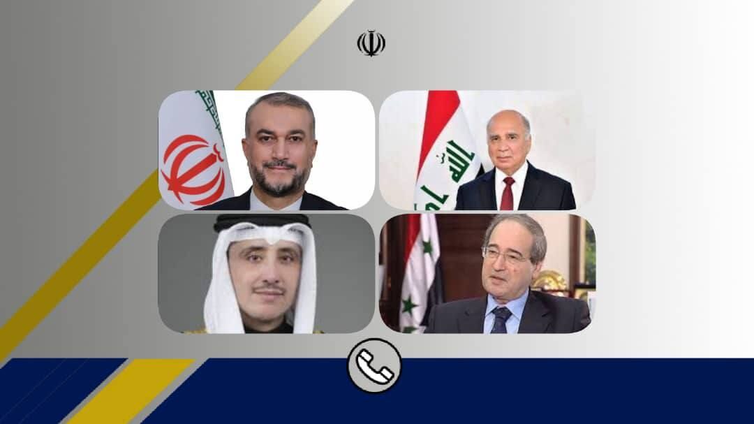 Amirabdollahian talks with Syrian, Iraqi, Kuwaiti FMs on dust problem