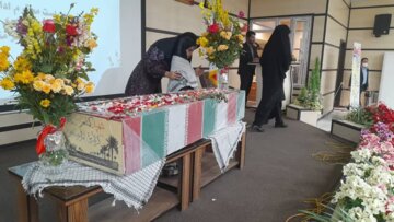 آیین وداع با 2 شهید گمنام در شاهرود