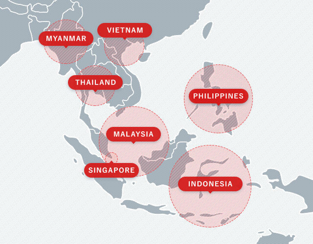 تشدید رقابت چین و آمریکا برای نفوذ در بین کشورهای آ.سه. آن