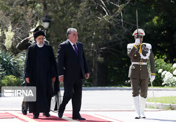 Tajikistan President's official reception ceremony Tehran