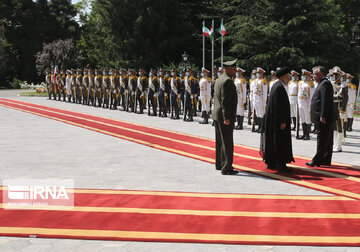 Tajikistan President's official reception ceremony Tehran