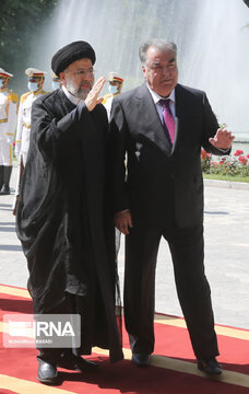 Tajikistan President's official reception ceremony Tehran