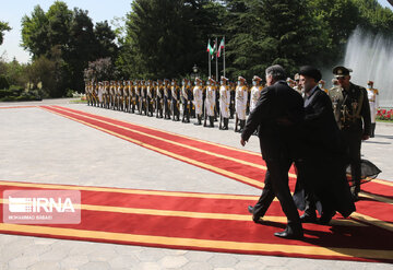 Tajikistan President's official reception ceremony Tehran