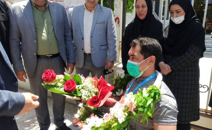 نائب قهرمان گنبدی مسابقات آسیایی بسکتبال با ویلچر به زادگاهش بازگشت