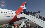 اولین پرواز تجاری از فرودگاه صنعا به قاهره پس از گذشت ۶ سال انجام شد 