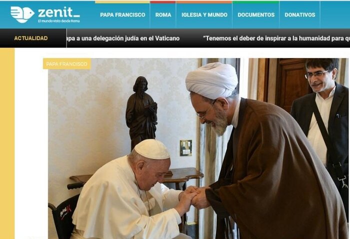 بازتاب رسانهای دیدار آیتالله اعرافی با رهبر مسیحیان جهان 4