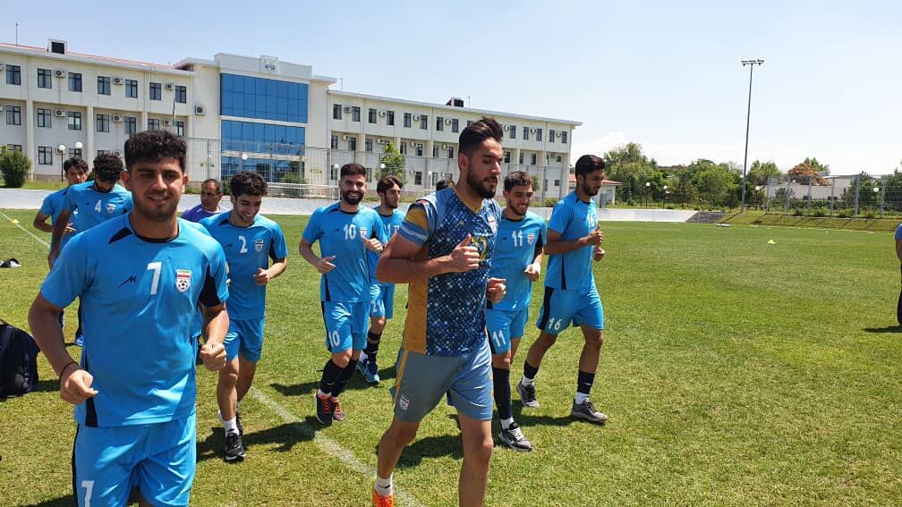 برگزاری تمرین ریکاوری تیم فوتبال امید ایران پس از تساوی مقابل قطر