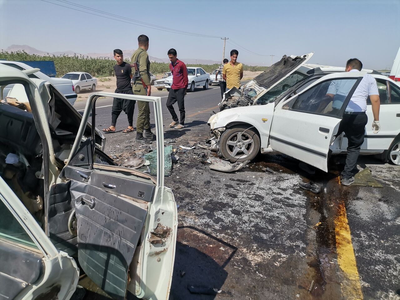 ۳ کشته در برخورد سمند با پیکان درمحور سیرجان به بافت