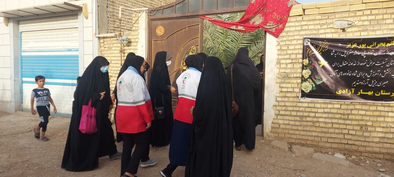  حمایت روحی هلال احمر از بازماندگان متروپل در آیین ختم جانباختگان