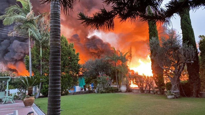آتش سوزی در شمال غربی فلسطین اشغالی