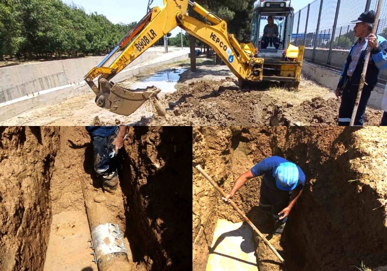 شکستگی خط انتقال آب کهریزک به روستای تورقوزآباد ترمیم شد شکستگی خط انتقال آب کهریزک به روستای تورقوزآباد ترمیم شد