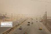 توده گرد و غبار در راه استان کرمانشاه است