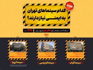 سینماهای ناایمن تهران کدامند؟ + اینفوگرافی