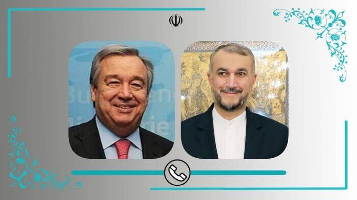 Amir Abdollahian und Antonio Guterres diskutieren telefonisch über regionale und internationale Entwicklungen