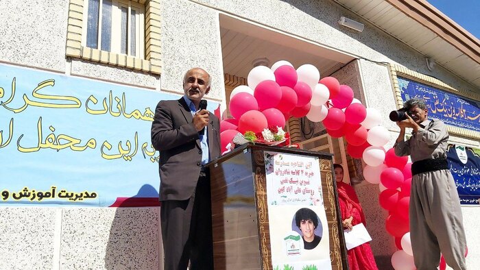 مدرسه ۳ کلاسه «علیآباد کهنه» جوانرود با مشارکت خیرین به بهرهبرداری رسید