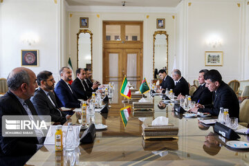 Rencontre entre les Ministres iranien et turkmène des A.E. , Hossein Amir Abdollahian et Rashid Meredov , le mardi 14 juin 2022 à Téhéran