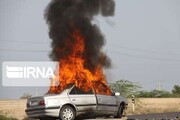 ۲سرنشین خودروی حامل سوخت قاچاق در سیریک در آتش سوختند
