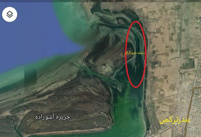 مشاهدات میدانی خبرنگار ایرنا؛ دماغه شرقی خلیج گرگان خشکید